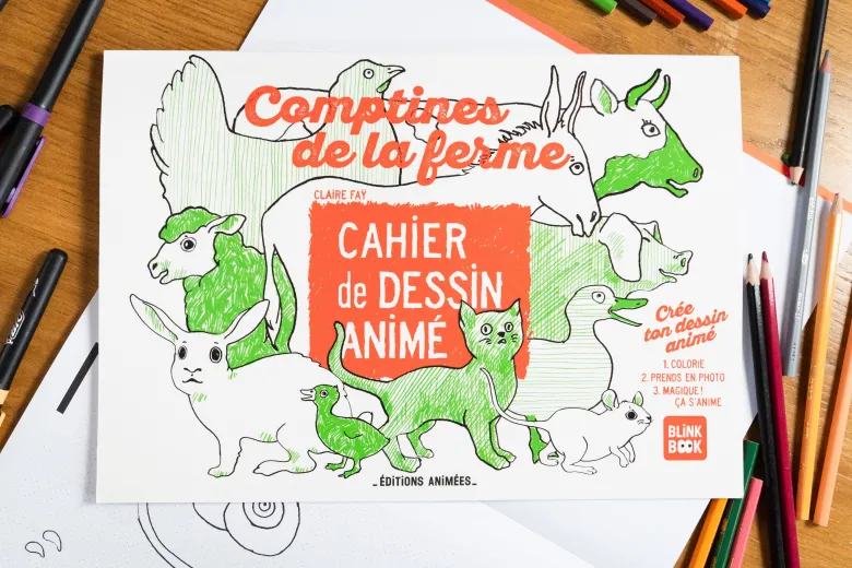 Cahier de dessin animé - comptines de la ferme