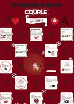 Calendrier couple 25 défis tendres