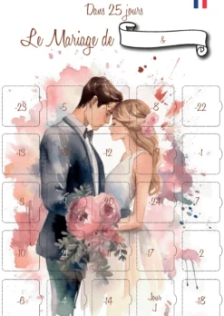 Calendrier de l'avant mariage 25 jours