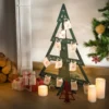 Calendrier de l'avent en métal avec pochons rouges - vert sapin