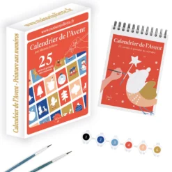 Calendrier de l'avent peinture aux numéros - calendrier de l'avent