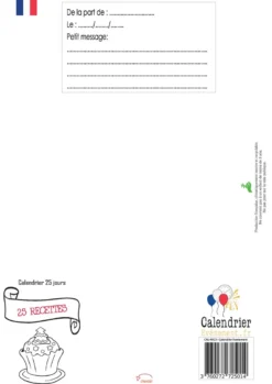 Calendrier de l'avent recettes de noel