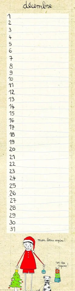 Calendrier perpétuel anniversaires sans année bloc à spirales 14 pages