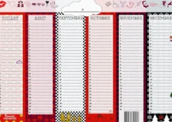 Calendrier perpétuel dates importantes en couple – format a3 – inscriptible