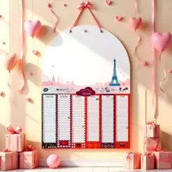 Calendrier perpétuel dates importantes en couple – format a3 – inscriptible