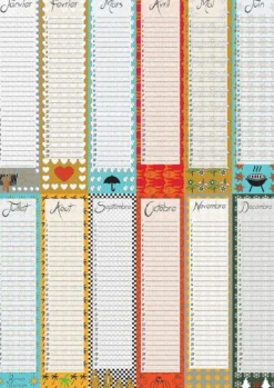 Calendrier perpétuel - poster dates importantes & anniversaires a2
