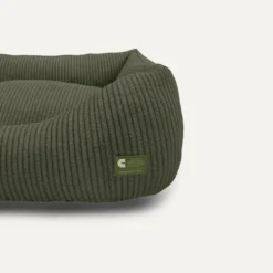 Cama, panier chien velours côtelé vert l