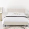 Cambridge lit 160x200 cm en velours beige