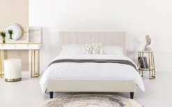 Cambridge lit 160x200 cm en velours beige