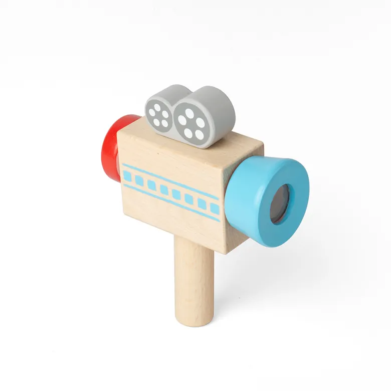 Caméra vidéo en bois pour enfants
