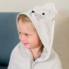 Cape de bain chat gris