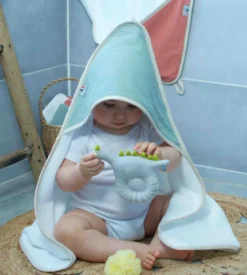 Cape de bain en gaze de coton jeanne