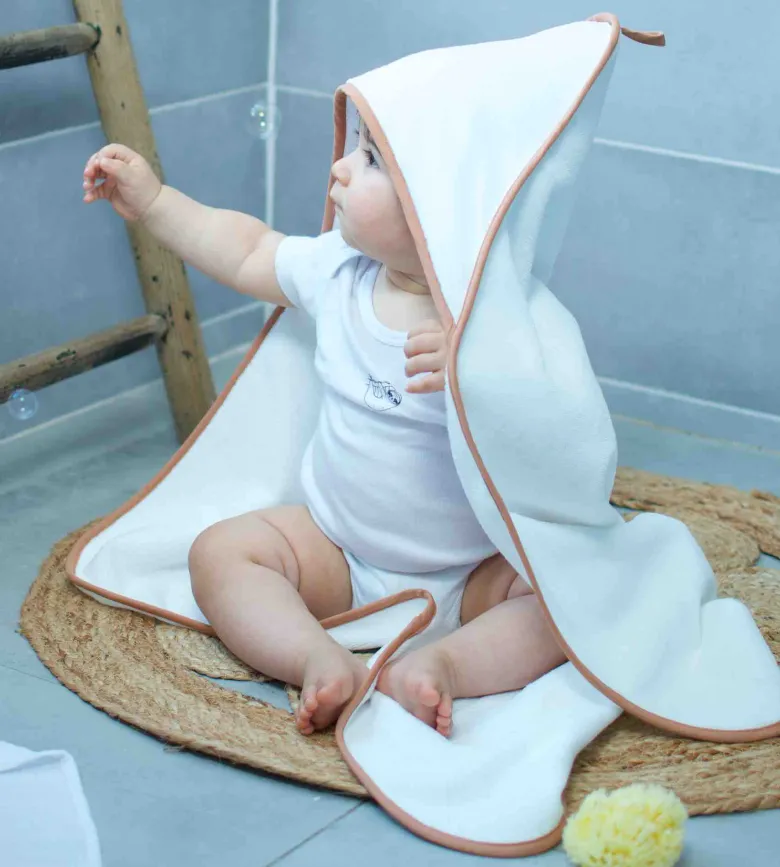 Cape de bain en gaze de coton jeanne