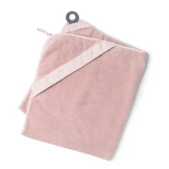 Cape de bain et anneau dentition, pink Rose