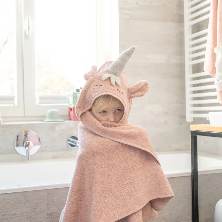 Cape de bain licorne