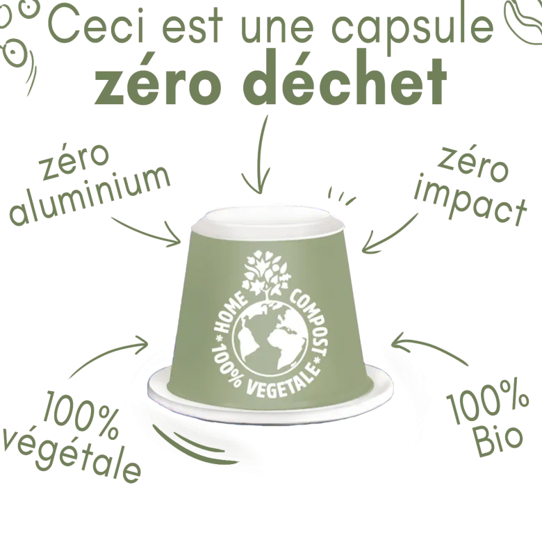 360 capsules nespresso® home compost du pérou bio- ( 6 distributeurs de 60 caps)