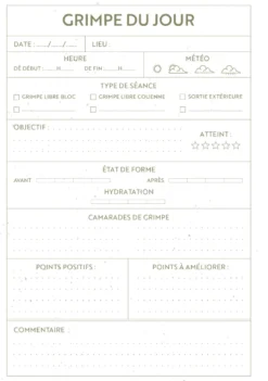 Carnet d'escalade