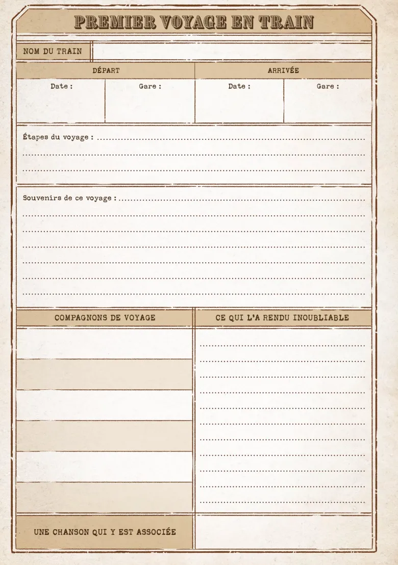 Carnet de voyage en train
