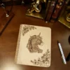 Carnet en bois - Licorne
