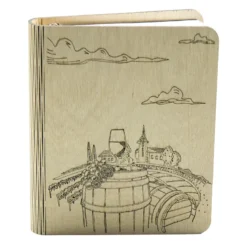 Carnet en bois vignoble