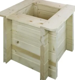 Carre potager exterieur bois - 38x38xh35 cm
