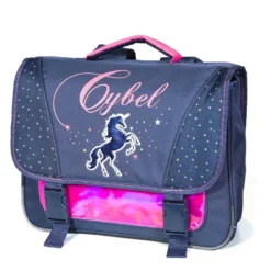 Cartable 38 cm cybel cheval &nbsp; licorne marine et rose bagtrotter