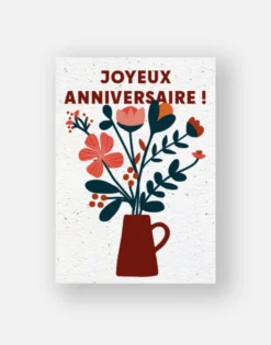 Carte à planter - anniversaire en fleurs
