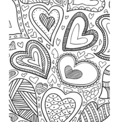 20 cartes d'amour à colorier Je t'aime