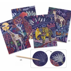 Cartes à gratter nature luxuriante djeco