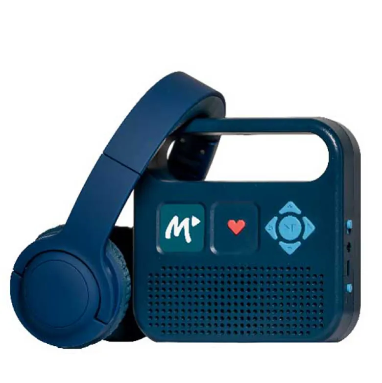 Casque audio pour enfant compatible enceinte Merlin Bleu