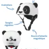 Casque panda 3d