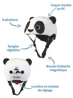 Casque panda 3d
