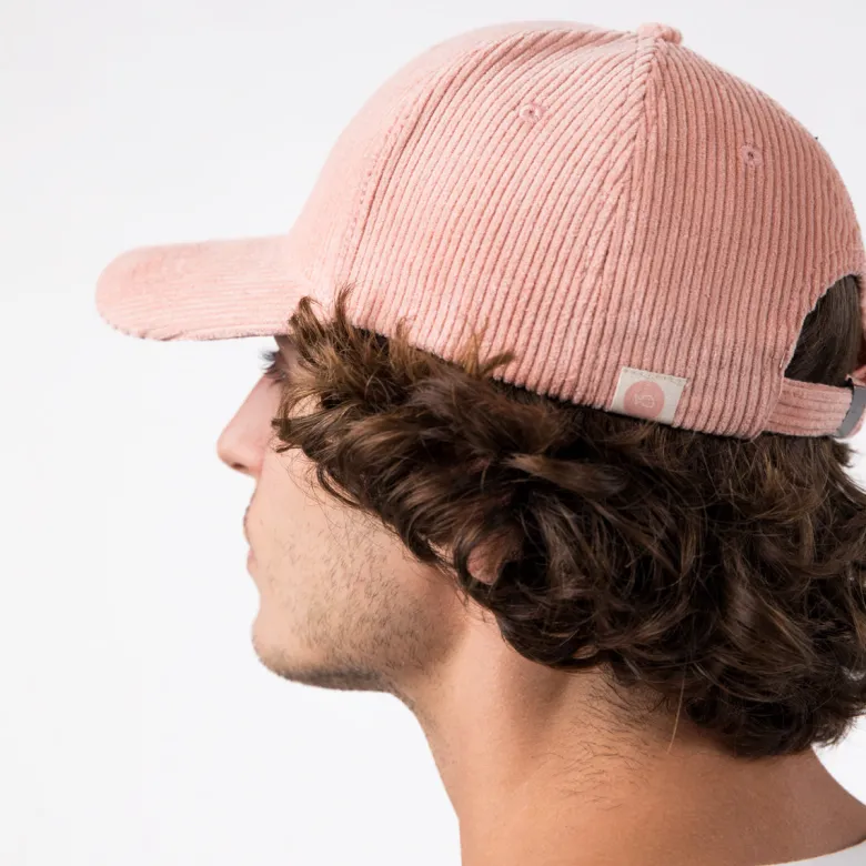Casquette en velours rose