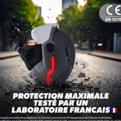 Casque vizion, feu de freinage automatique - taille m (tour de tête 55-58 cm)
