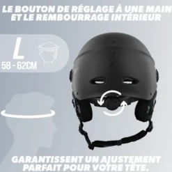 Casque vélo, taille l - noir mat