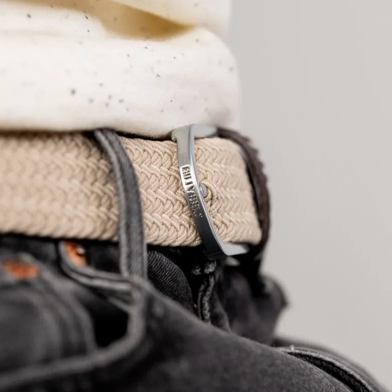 Ceinture tressée beige sable - t0