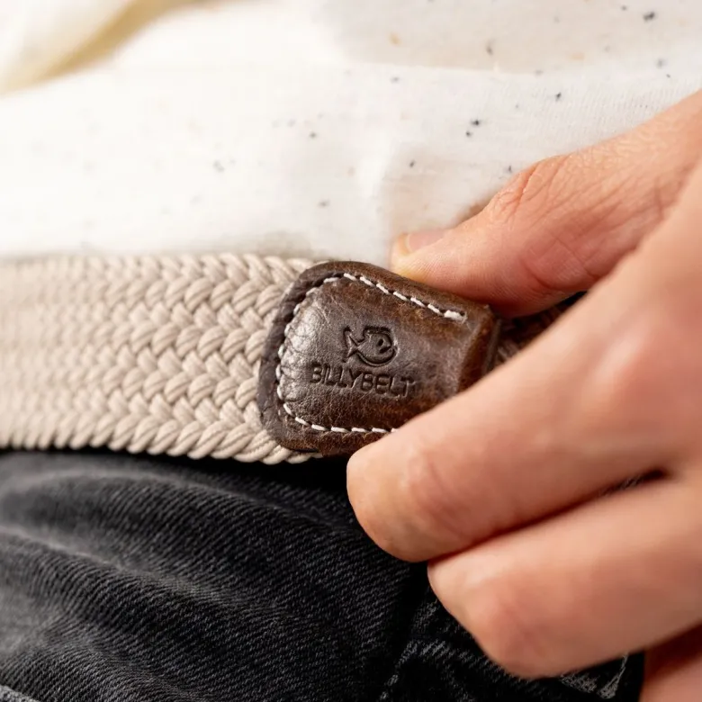 Ceinture tressée beige sable - t0
