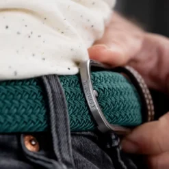 Ceinture tressée pin vert - t1