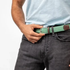 Ceinture tressée vert d'eau - t1