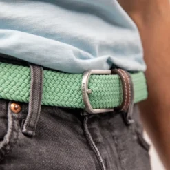 Ceinture tressée vert d'eau - t1