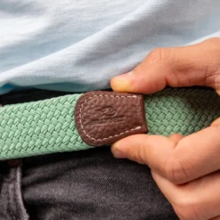 Ceinture tressée vert d'eau - t1