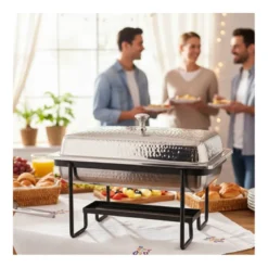 Chafing dish rectangle martelé 4l 40cm