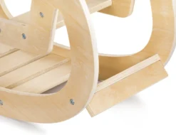 Chaise à bascule bois, charge max 25 kg