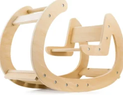 Chaise à bascule bois, charge max 25 kg