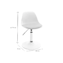 Chaise de bureau enfant rose steevy