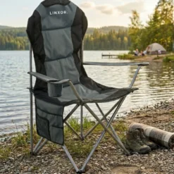 Chaise de camping - gris