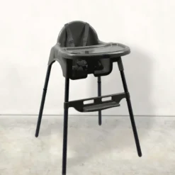Chaise haute bébé - gris foncé