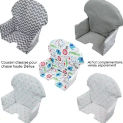 Chaise haute bébé - gris foncé
