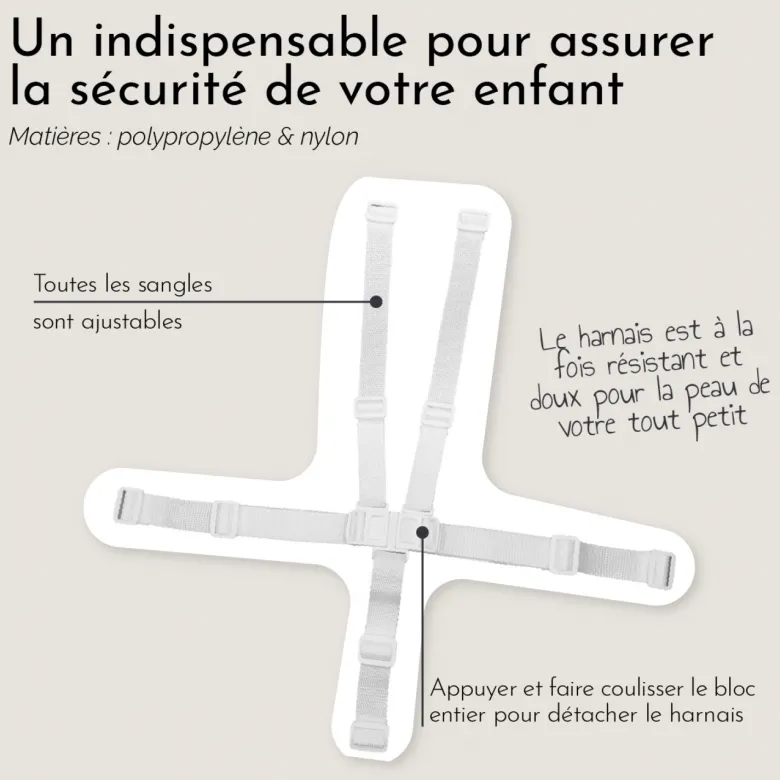 Chaise haute bébé pliable - étoile