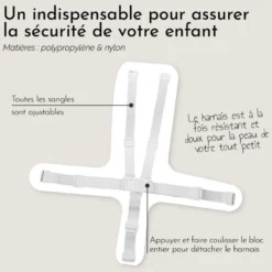Chaise haute bébé pliable étoile colorée